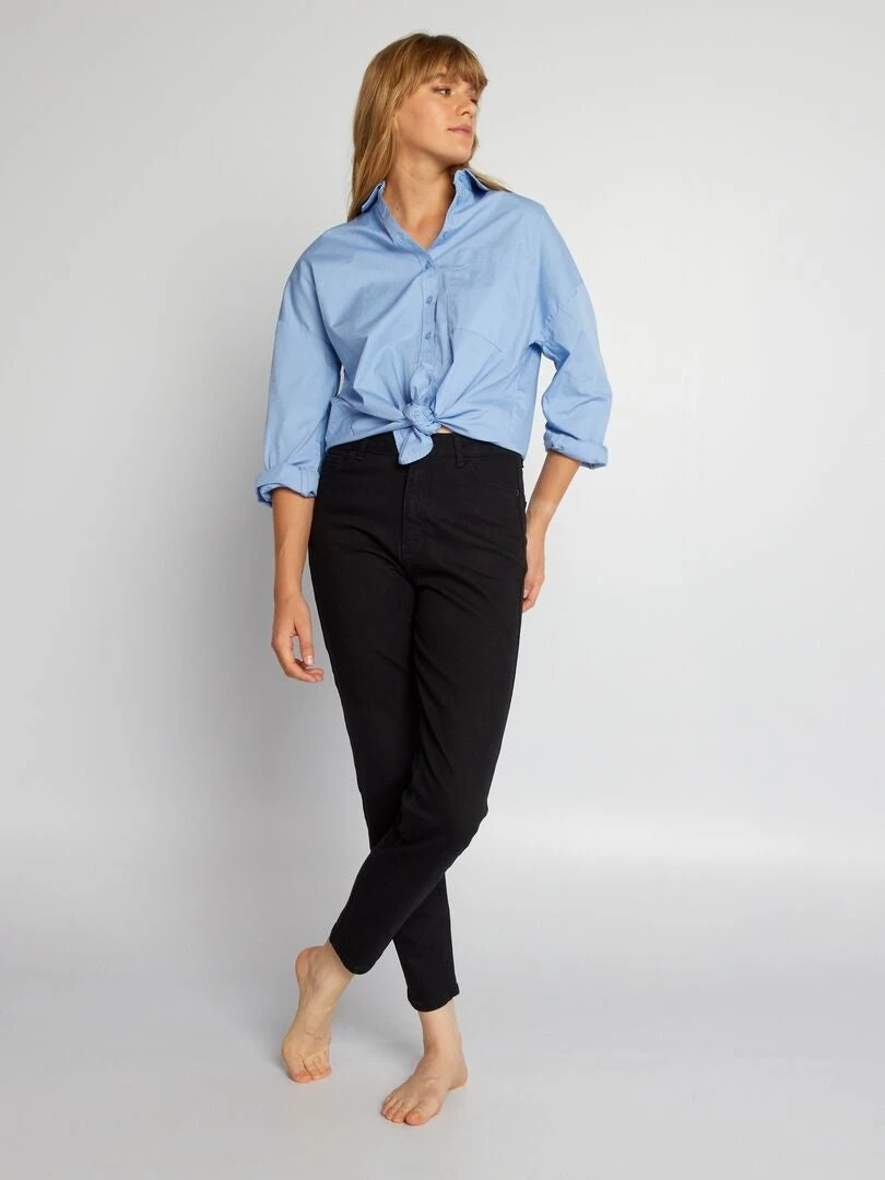 Pantalón Vaquero Slim L30 - NEGRO_DENI 4 Pantalón Vaquero Slim L30 - NEGRO_DENI - Imagen 2