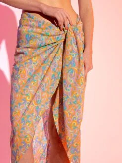 Pareo Largo Con Estampado Psicodélico - AZUL -Zalaris Tienda pareo largo con estampado psicodelico azul zs128 1 frb3