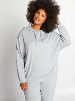 Parte Superior De Pijama De Punto Suave - Sudadera - AZUL