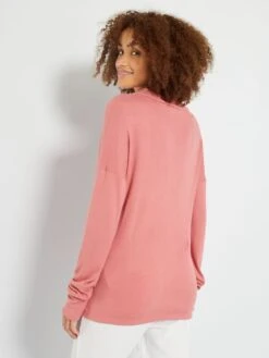 Parte Superior De Pijama De Viscosa Lisa - Rosa -Zalaris Tienda parte superior de pijama de viscosa lisa rosa zo117 1 frb2