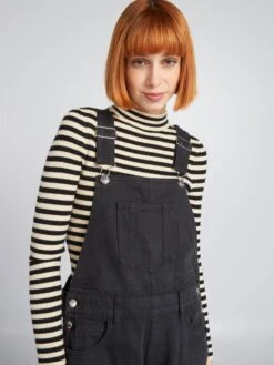 Peto Con Bolsillos Con Solapa - NEGRO_DENI -Zalaris Tienda peto con bolsillos con solapa negrodeni aog91 1 frb4