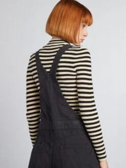 Peto Con Bolsillos Con Solapa - NEGRO_DENI -Zalaris Tienda peto con bolsillos con solapa negrodeni aog91 1 frb5