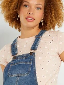 Peto Corto De Premamá - AZUL -Zalaris Tienda peto corto de premama azul zn985 1 frb3