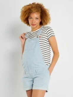 Peto Corto Premamá A Rayas - AZUL