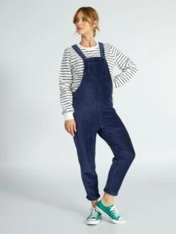 Peto Premamá De Terciopelo - Negro Iris -Zalaris Tienda peto premama de terciopelo negro iris ajo82 1 frb4