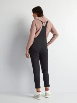 Peto Premamá Liso Con Tirantes Anudados - Negro -Zalaris Tienda peto premama liso con tirantes anudados negro ajo74 1 frb3