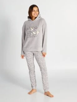 Pijama Con Sudadera Polar + Pantalón De Punto 'Tambor' - 2 piezas - GOLPEADOR -Zalaris Tienda pijama con sudadera polar pantalon de punto tambor 2piezas golpeador aqu87 2 frb3