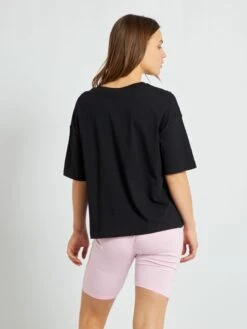 Pijama Corto Camiseta + Short 'Casper' - 2 Piezas - NEGRO -Zalaris Tienda pijama corto camiseta short casper 2 piezas negro zr906 1 frb2