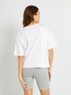 Pijama Corto Camiseta + Short 'El Gato Félix' - 2 Piezas - BLANCO -Zalaris Tienda pijama corto camiseta short el gato felix 2 piezas blanco zr906 2 frb2