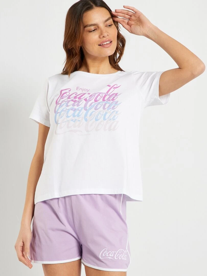 Pijama Corto 'Coca-Cola' - 2 Piezas - BEIGE 3 Pijama Corto 'Coca-Cola' - 2 Piezas - BEIGE