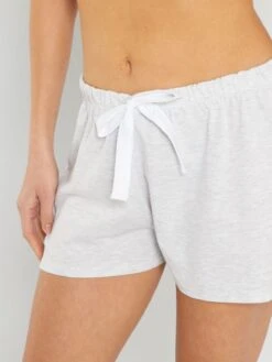 Pijama Corto Con Estampado - 2 Piezas - Blanco/gris -Zalaris Tienda pijama corto con estampado 2 piezas blancogris acp21 1 frb3