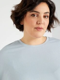 Pijama Corto De Punto De Canalé - 2 Piezas - AZUL -Zalaris Tienda pijama corto de punto de canale 2 piezas azul zr855 1 frb4