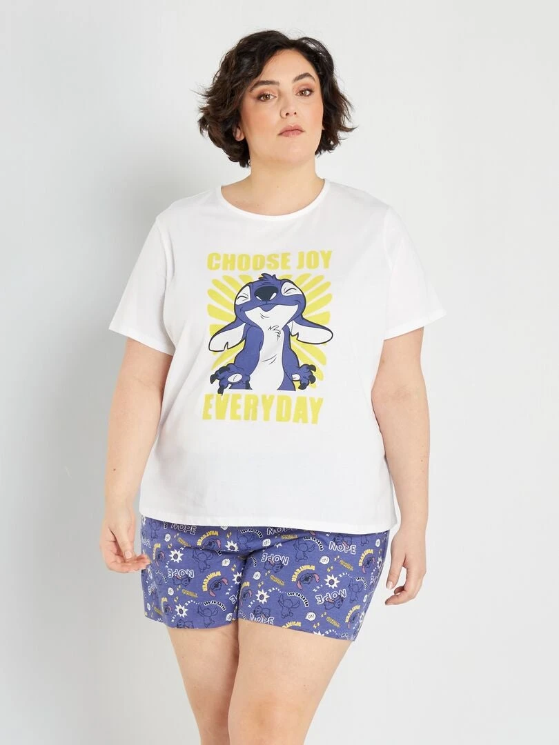 Pijama Corto De Punto 'Disney' - 2 Piezas - BLANCO 4 Pijama Corto De Punto 'Disney' - 2 Piezas - BLANCO - Imagen 2