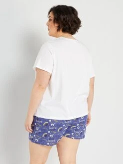 Pijama Corto De Punto 'Disney' - 2 Piezas - BLANCO 8 Pijama Corto De Punto 'Disney' - 2 Piezas - BLANCO -Zalaris Tienda pijama corto de punto disney 2 piezas blanco zq552 2 frb3