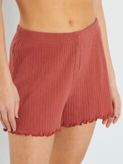 Pijama Corto De Punto Pointelle - 2 Piezas - ROJO -Zalaris Tienda pijama corto de punto pointelle 2 piezas rojo zr670 2 frb3