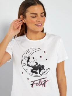 Pijama Corto 'El Gato Felix' - 2 Piezas - BLANCO 8 Pijama Corto 'El Gato Felix' - 2 Piezas - BLANCO -Zalaris Tienda pijama corto el gato felix 2 piezas blanco aix72 1 frb3