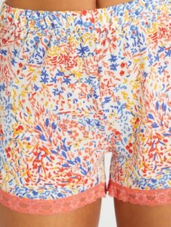 Pijama Corto Estampado - 2 Piezas - Naranja / Blanco -Zalaris Tienda pijama corto estampado 2 piezas naranja blanco ala59 1 frb3