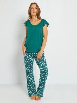 Zalaris Tienda -Zalaris Tienda pijama de 2 piezas verde zo111 1 frb2