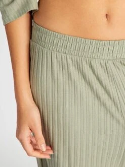 Pijama De Canalé Con Camiseta + Pantalón - 2 Piezas - SOMBRA VERDE -Zalaris Tienda pijama de canale con camiseta pantalon 2 piezas sombra verde aqx80 2 frb4