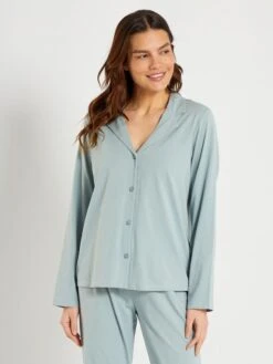 Pijama De Punto - 2 Piezas - Azul Pizarra -Zalaris Tienda pijama de punto 2 piezas azul pizarra zn684 2 frb3