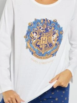 Pijama Estampado 'Harry Potter' - 2 Piezas - BLANCO -Zalaris Tienda pijama estampado harry potter 2 piezas blanco zi730 1 frb3