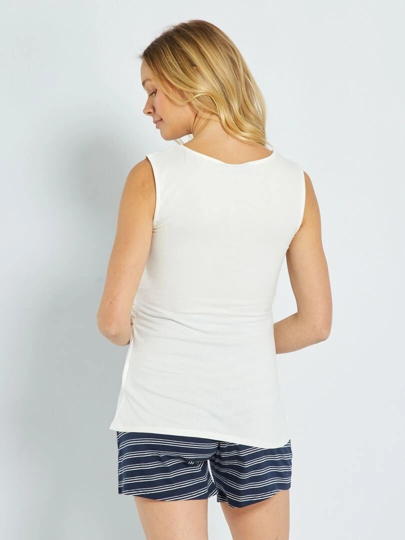 Pijama Premamá 2 Piezas - AZUL 4 Pijama Premamá 2 Piezas - AZUL - Imagen 2