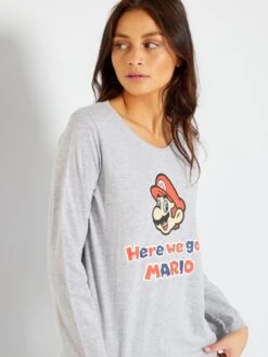 Pijama 'Super Mario' - Gris/azul -Zalaris Tienda pijama super mario grisazul zi743 1 frb3