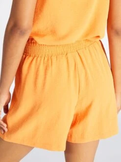 Short Ancho De Tejido Satinado - Naranja -Zalaris Tienda short ancho de tejido satinado naranja anc78 1 frb5