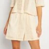 Short Calado - Ecru