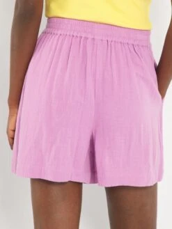 Short De Doble Gasa De Algodón - Rosa Iris -Zalaris Tienda short de doble gasa de algodon rosa iris alz23 3 frb3