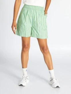 Short De Popelina - AZUL