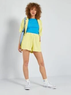 Short De Rizo - AMARILLO -Zalaris Tienda short de rizo amarillo anb56 2 frb2