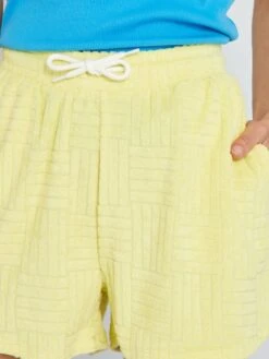 Short De Rizo - AMARILLO -Zalaris Tienda short de rizo amarillo anb56 2 frb4