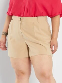 Short De Sarga - BEIGE -Zalaris Tienda short de sarga beige anc90 3 frb5