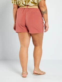 Short De Sarga Con Cinturón - ROJO -Zalaris Tienda short de sarga con cinturon rojo add27 1 frb3