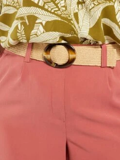 Short De Sarga Con Cinturón - ROJO -Zalaris Tienda short de sarga con cinturon rojo add27 1 frb4