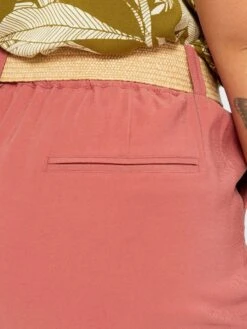 Short De Sarga Con Cinturón - ROJO -Zalaris Tienda short de sarga con cinturon rojo add27 1 frb5