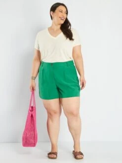 Short De Sarga - Verde