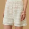 Short De Talle Alto Con Bordado - BLANCO -Zalaris Tienda short de talle alto con bordado blanco aly89 1 frb1