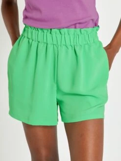 Short De Talle Alto Elástico - VERDE
