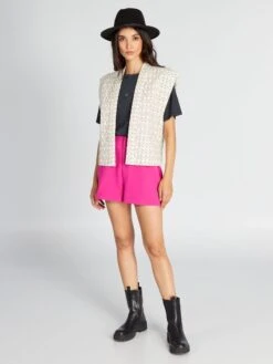 Short De Talle Alto Tipo Smart - Rosa -Zalaris Tienda short de talle alto tipo smart rosa yz973 8 frb2