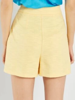 Short De Tweed - AMARILLO -Zalaris Tienda short de tweed amarillo atr60 2 frb3