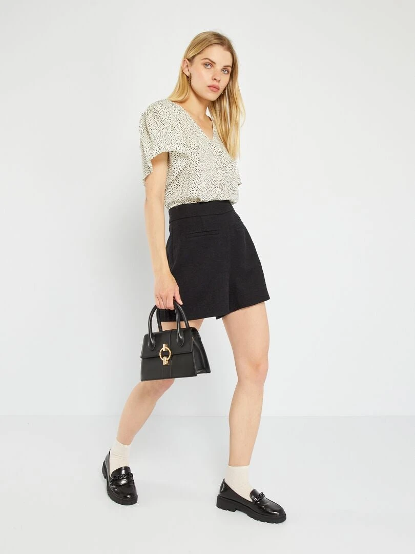Short De Tweed - Negro 3 Short De Tweed - Negro