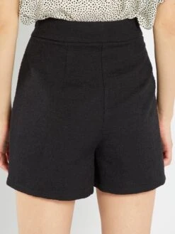 Short De Tweed - Negro 7 Short De Tweed - Negro -Zalaris Tienda short de tweed negro atr60 1 frb3