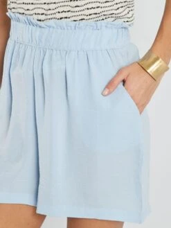 Short 'JDY' Con Cintura Elástica - Azul -Zalaris Tienda short jdy con cintura elastica azul ail74 1 frb3