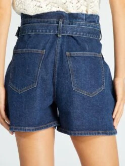 Short Paper Bag + Cinturón - AZUL -Zalaris Tienda short paper bag cinturon azul aji87 2 frb3