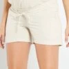 Short Premamá - BEIGE -Zalaris Tienda short premama beige zr754 1 frb1