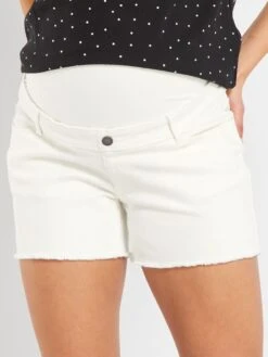 Short Premamá - Blanco -Zalaris Tienda short premama blanco zq868 1 frb3