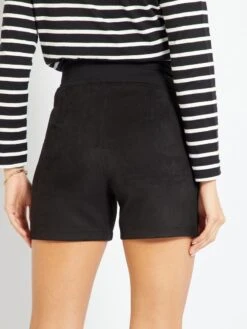 Short Premamá De Antelina - Negro -Zalaris Tienda short premama de antelina negro zk785 2 frb3