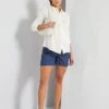 Short Premamá De Efecto Vaquero - AZUL -Zalaris Tienda short premama de efecto vaquero azul yu510 1 frb1